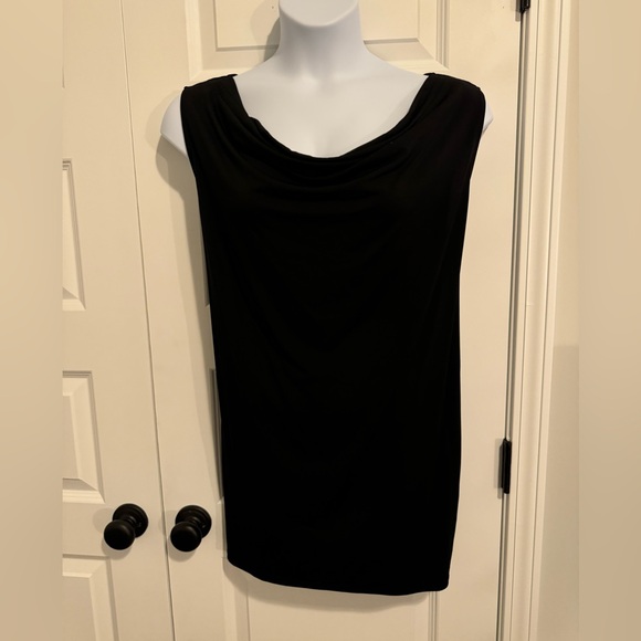 Lane Bryant Plus Size Cowl Neck Top. Black. Size 26/28. Sleeveless. Ruched sides - Picture 1 of 6